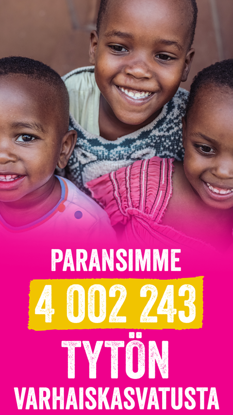 Paransimme 4 002 243 tytön varhaiskasvatusta.