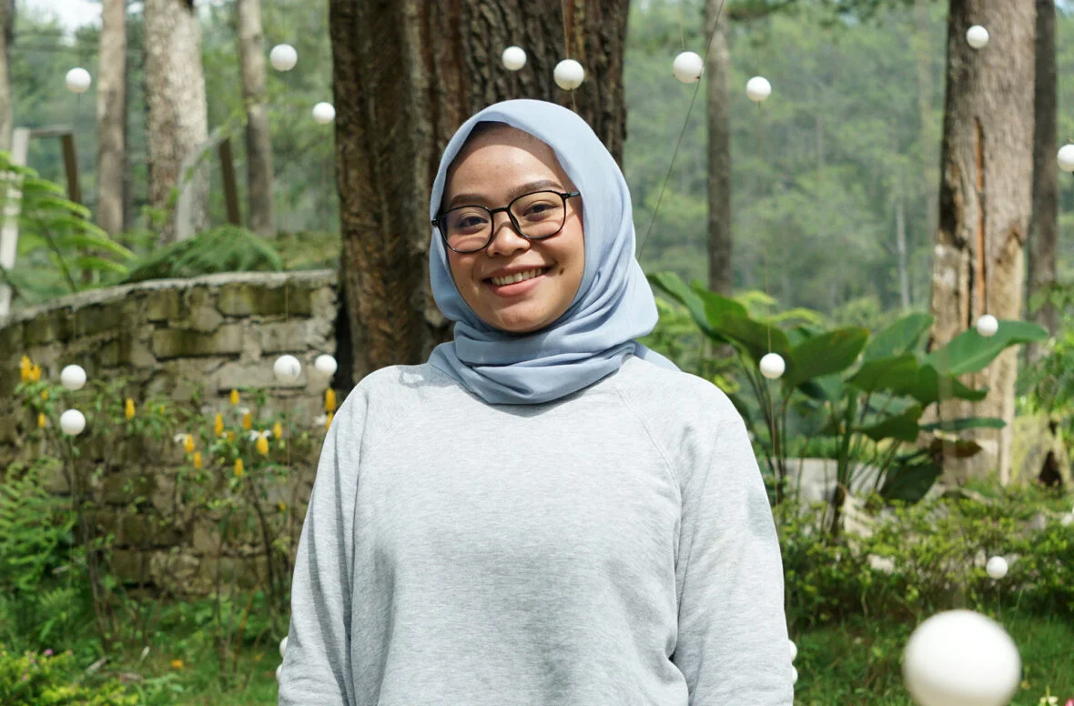 Indonesialainen Yesi osallistui Planin tarjoamaan IT-koulutukseen.