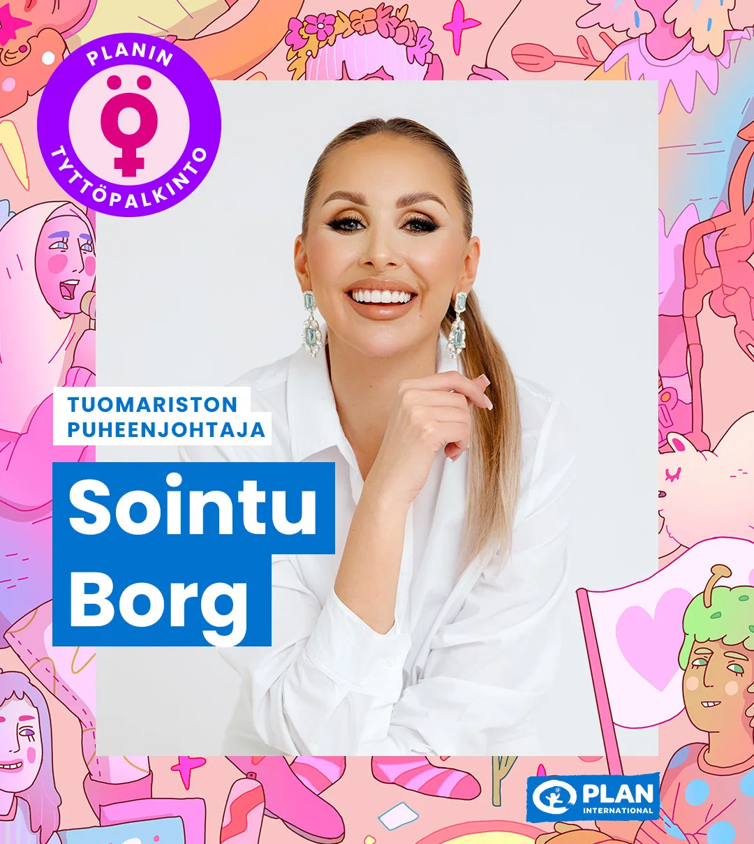 Planin tyttöpalkinnon tuomariston puheenjohtaja Sointu Borg.